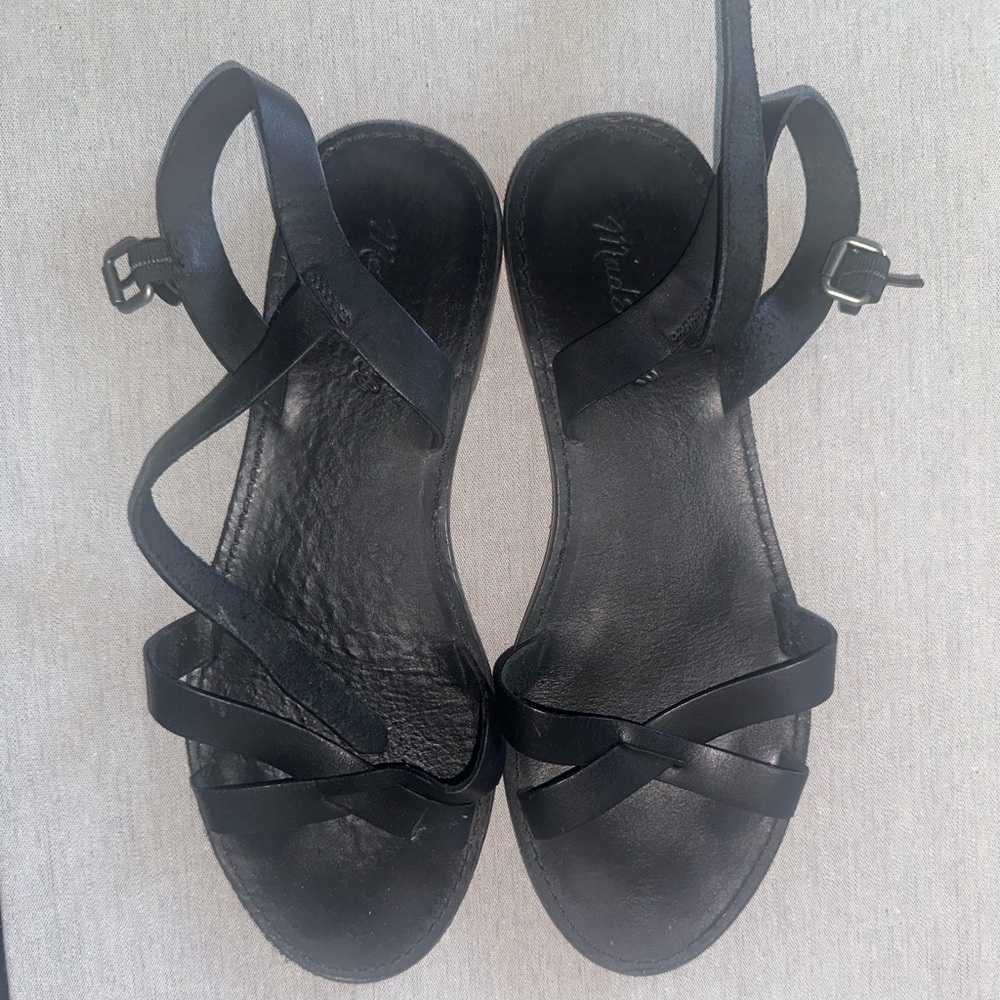 Madewell Black Strappy Sandals